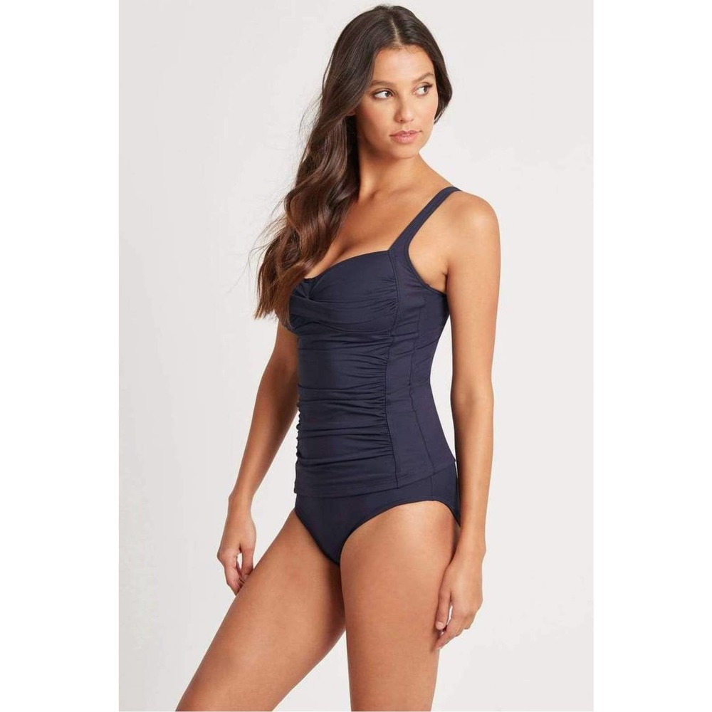 Sea Level Essentials Twist Front Tankini Night Sky - Picture 7 of 7